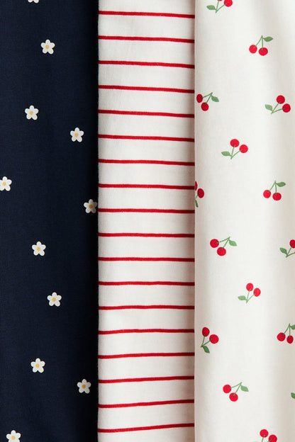 3-pack short cotton sleepsuits Image 2 of 2