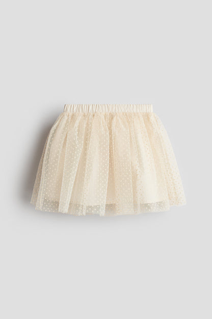 Glittery tulle skirt - Light Beige Spotted / 2-4 Years