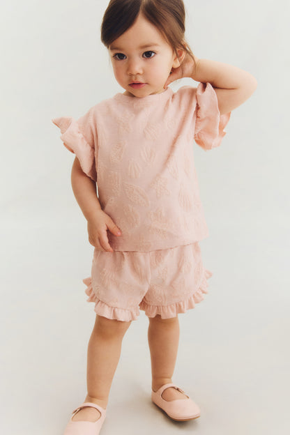 2-piece frilled terry set