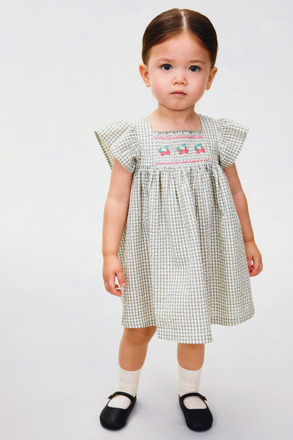 A-line cotton dress - 12-18M