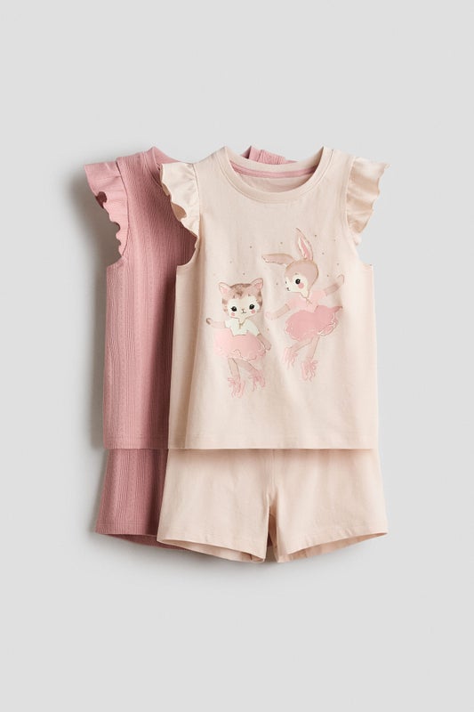 2-pack flutter-sleeve pyjamas