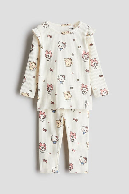 Printed jersey pyjamas