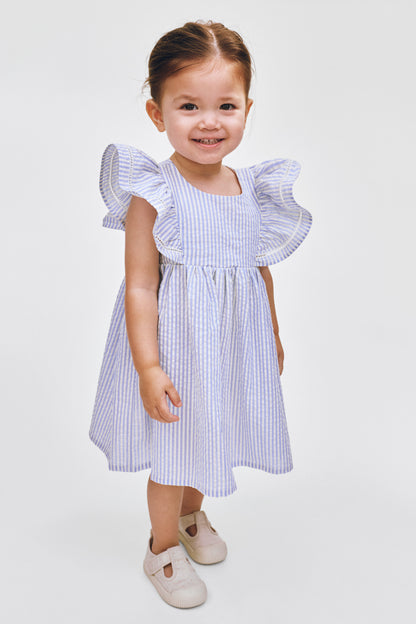Flounce-trimmed cotton dress - 1.5-2Y