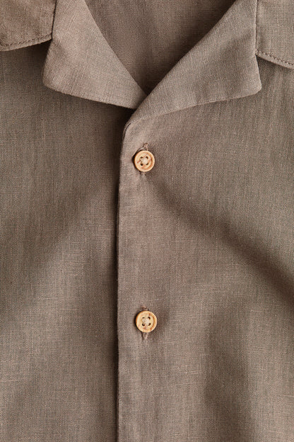 Linen-blend resort shirt