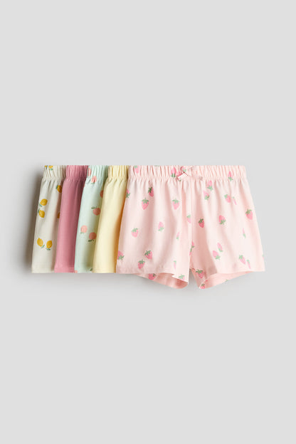 5-pack cotton shorts - Light Pink Strawberries / 2-3 Years