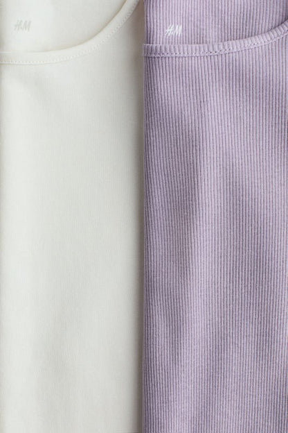2-pack frill-trimmed jersey tops