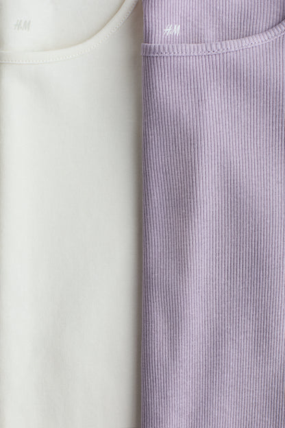 2-pack frill-trimmed jersey tops
