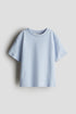 Loose-fit pima cotton T-shirt - Light Blue / 8-10 Years