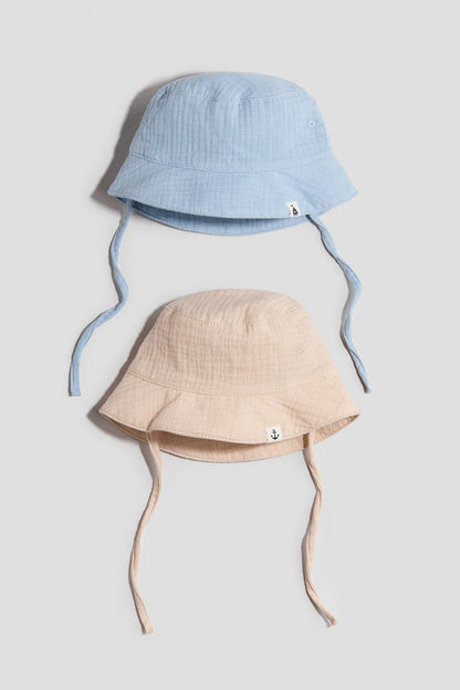 2-pack cotton muslin sun hats Image 1 of 2