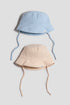 2-pack cotton muslin sun hats - 12M