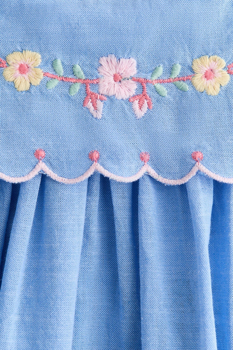 Embroidered cotton dress Image 7 of 7