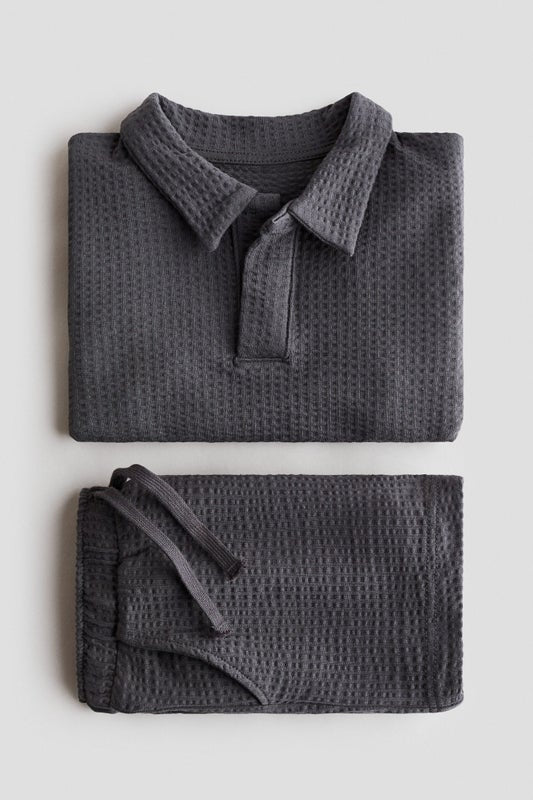 2-piece waffled cotton set