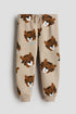 Printed joggers - Beige Tigers / 9-10 Years