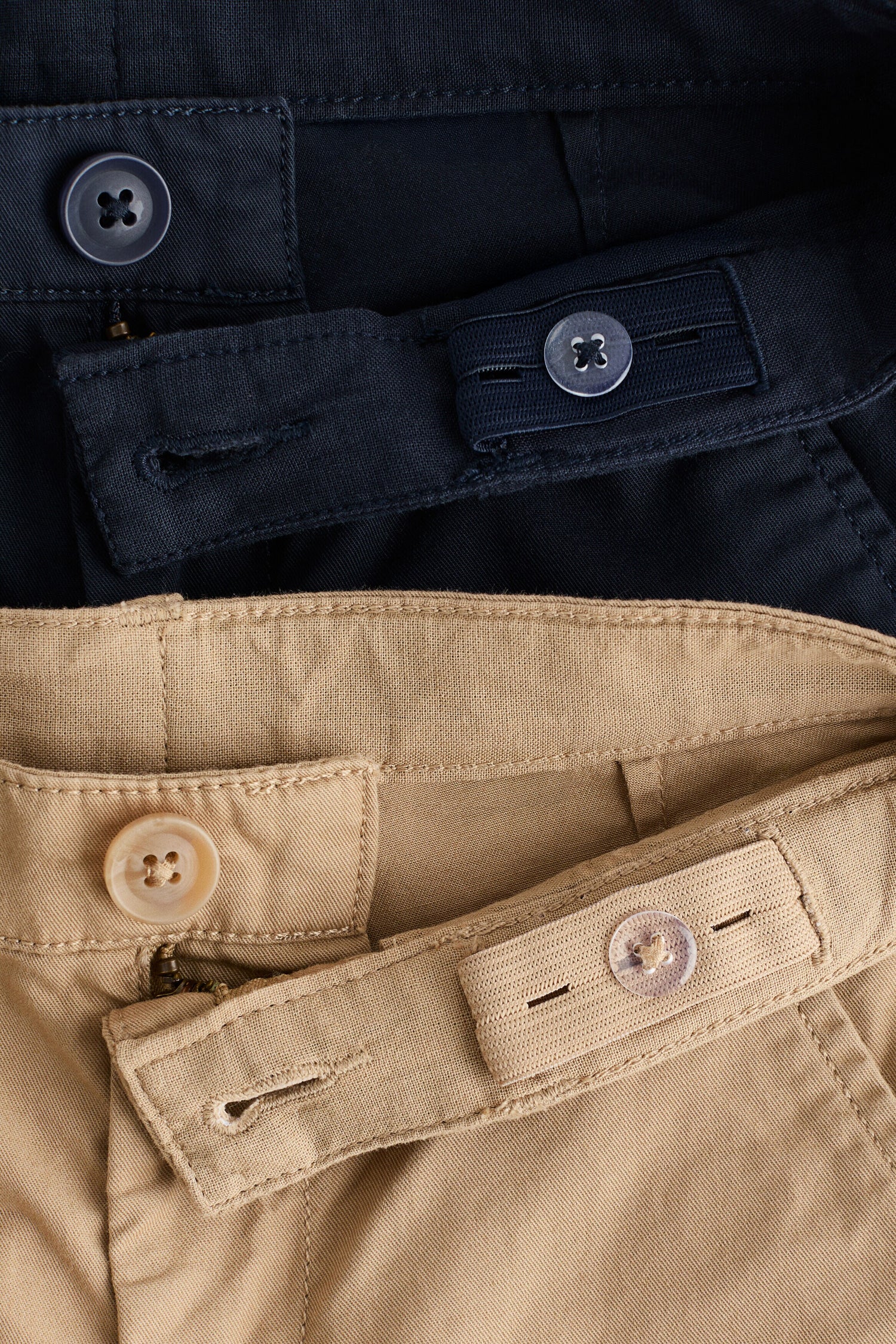 2-pack cotton twill chinos - Beige Navy Blue / 2-3 Years