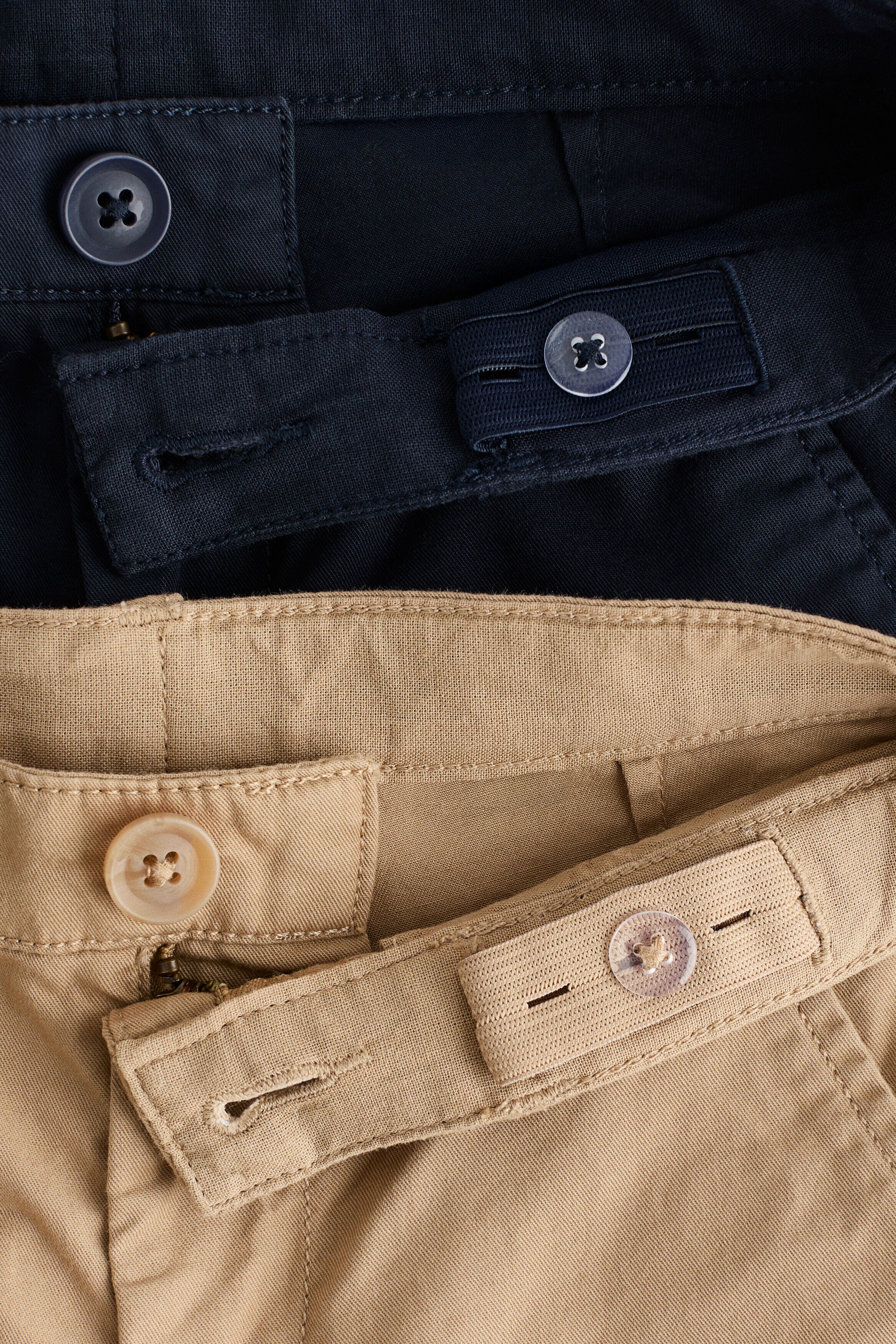 2-pack cotton twill chinos - Beige Navy Blue / 2-3 Years