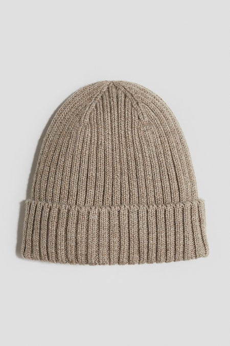 Rib-knit hat