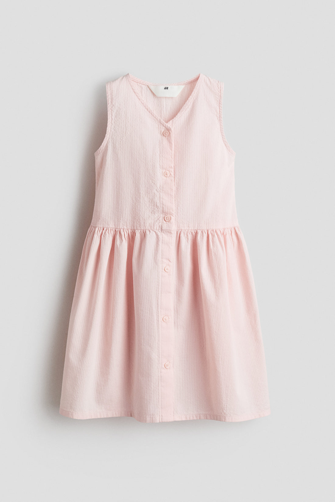 Sleeveless seersucker dress - Light Pink / 1.5-2 Years