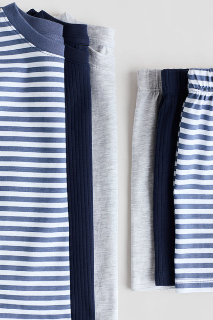 3-pack cotton pyjamas