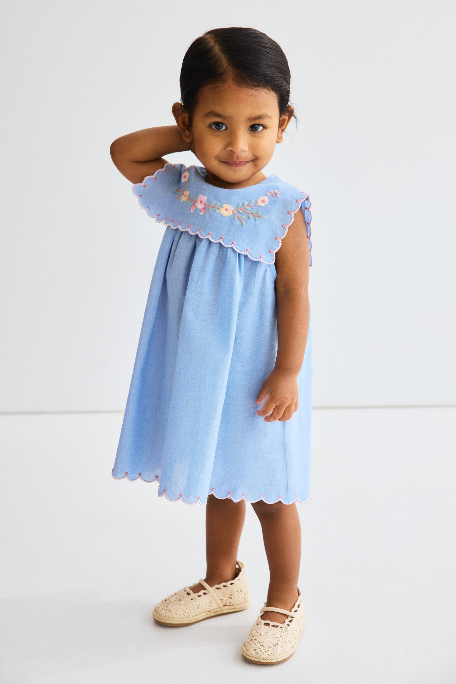 Embroidered cotton dress