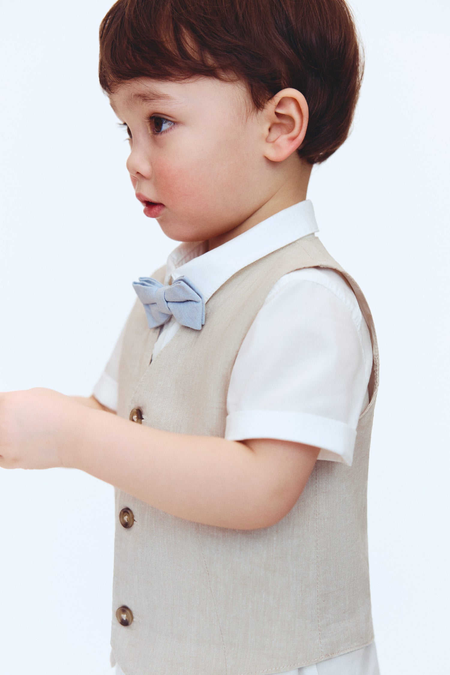4-piece linen-blend dressy set
