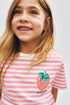 Motif-detail t-shirt - Pink Strawberry / 8-10 Years