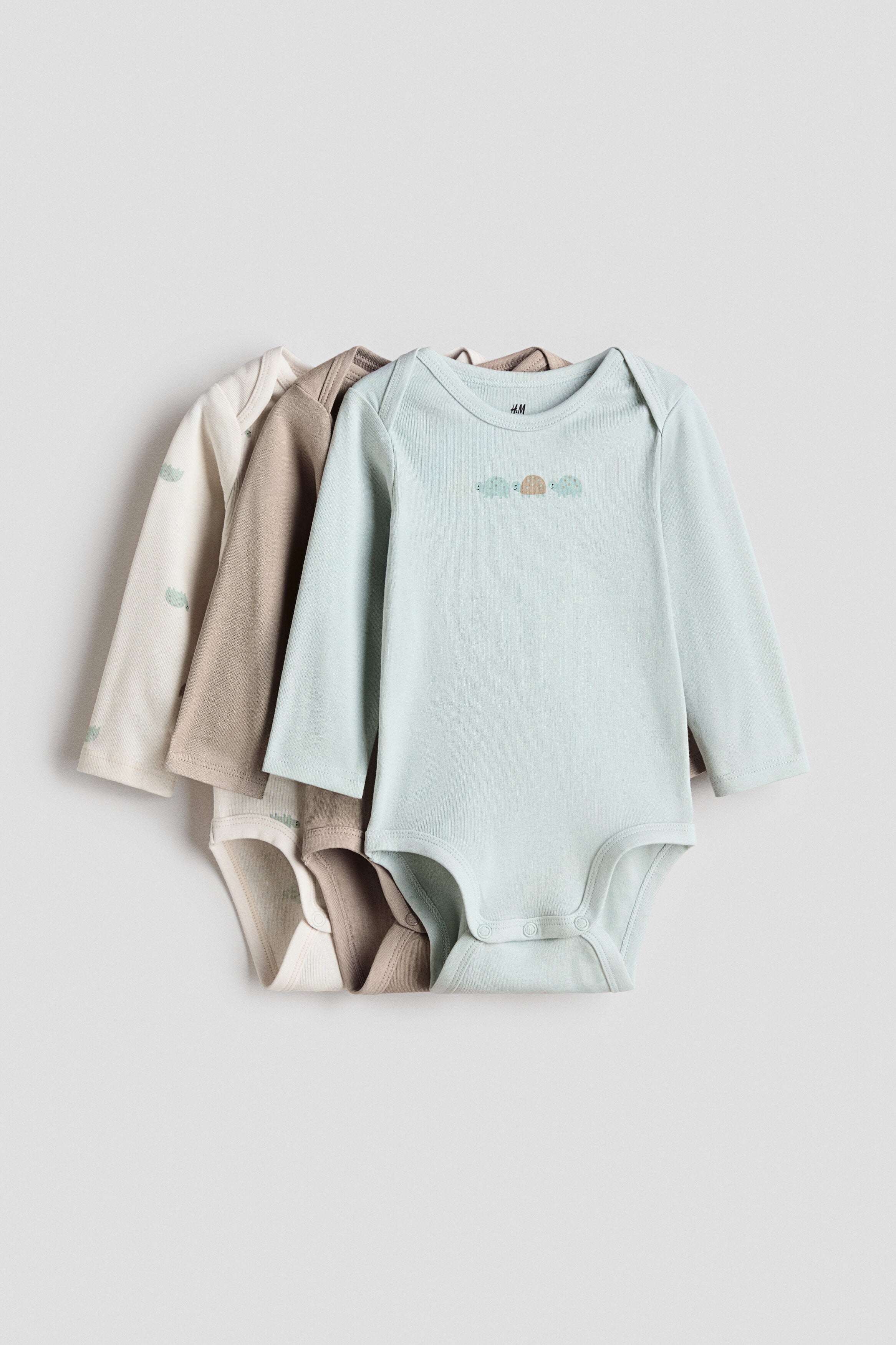 3-pack printed jersey bodysuits - 3 Pack Printed Jersey Bodysuits Turquoise Turtles / 1.5-2 Years