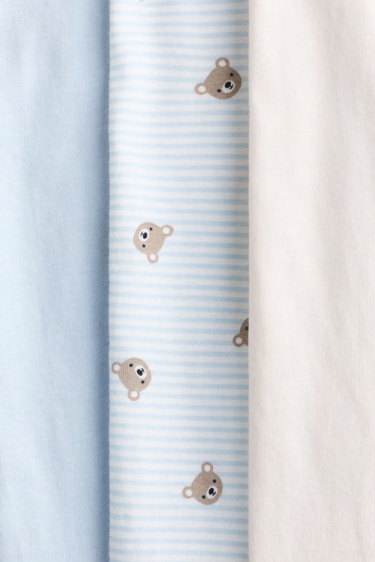 3-pack zip-up sleepsuits