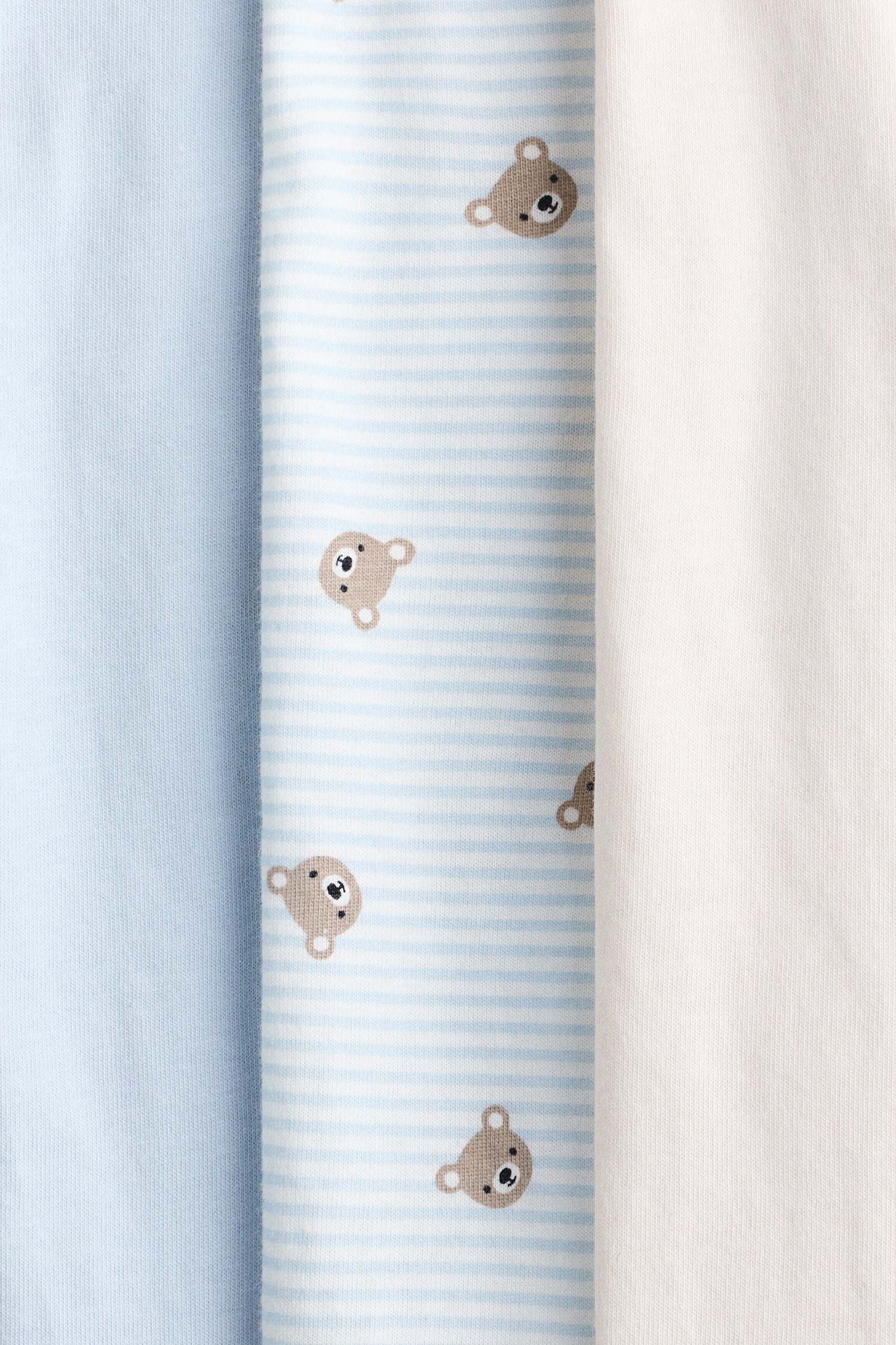 3-pack zip-up sleepsuits