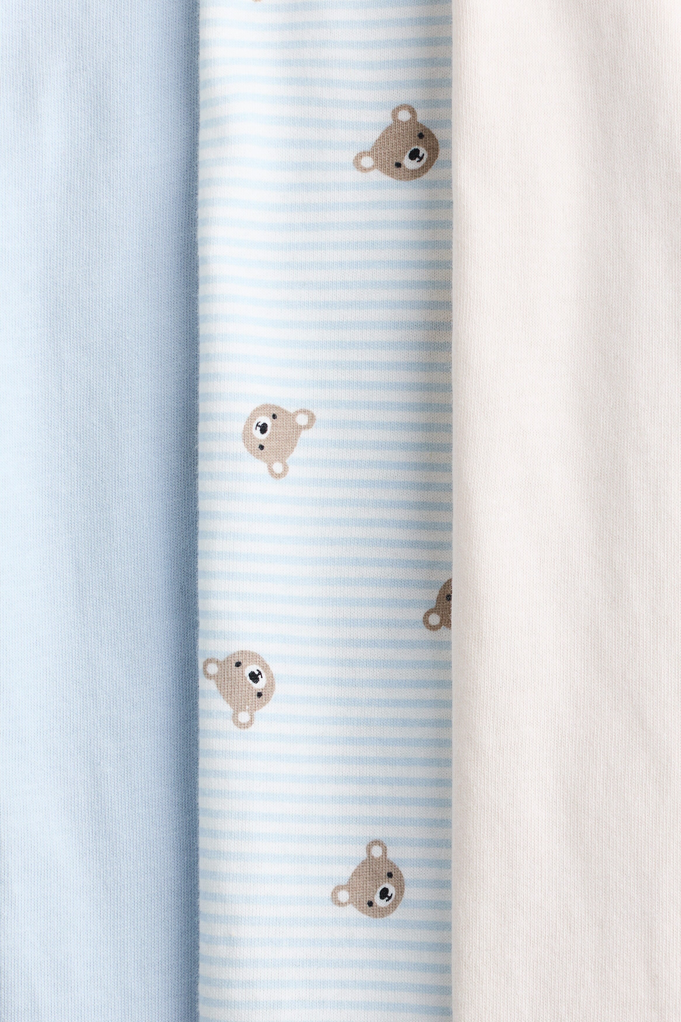 3-pack zip-up sleepsuits