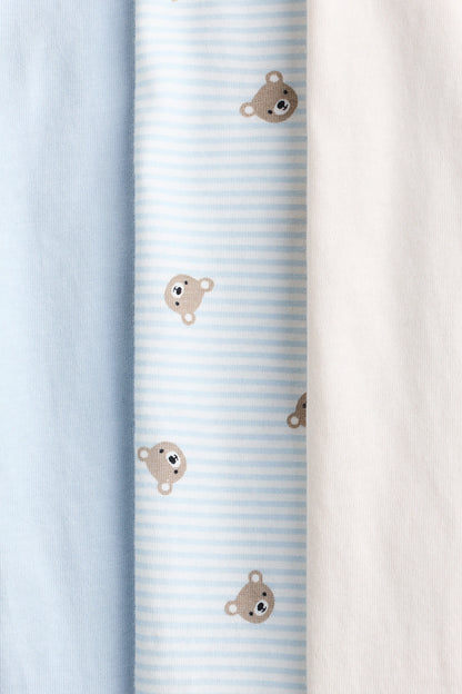 3-pack zip-up sleepsuits