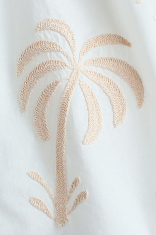 Embroidered strappy dress