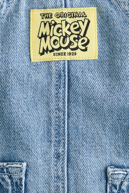Embroidery-detail dungaree shorts