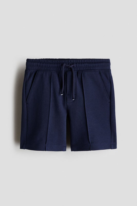 Piqué drawstring shorts