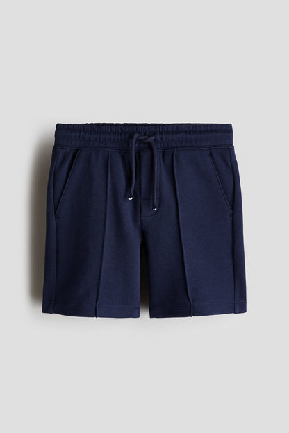 Piqué drawstring shorts - Blue / 9-10 Years