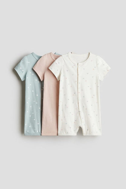 3-pack cotton pyjamas