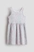 Patterned cotton dress - White Pink Floral / 1.5-2 Years