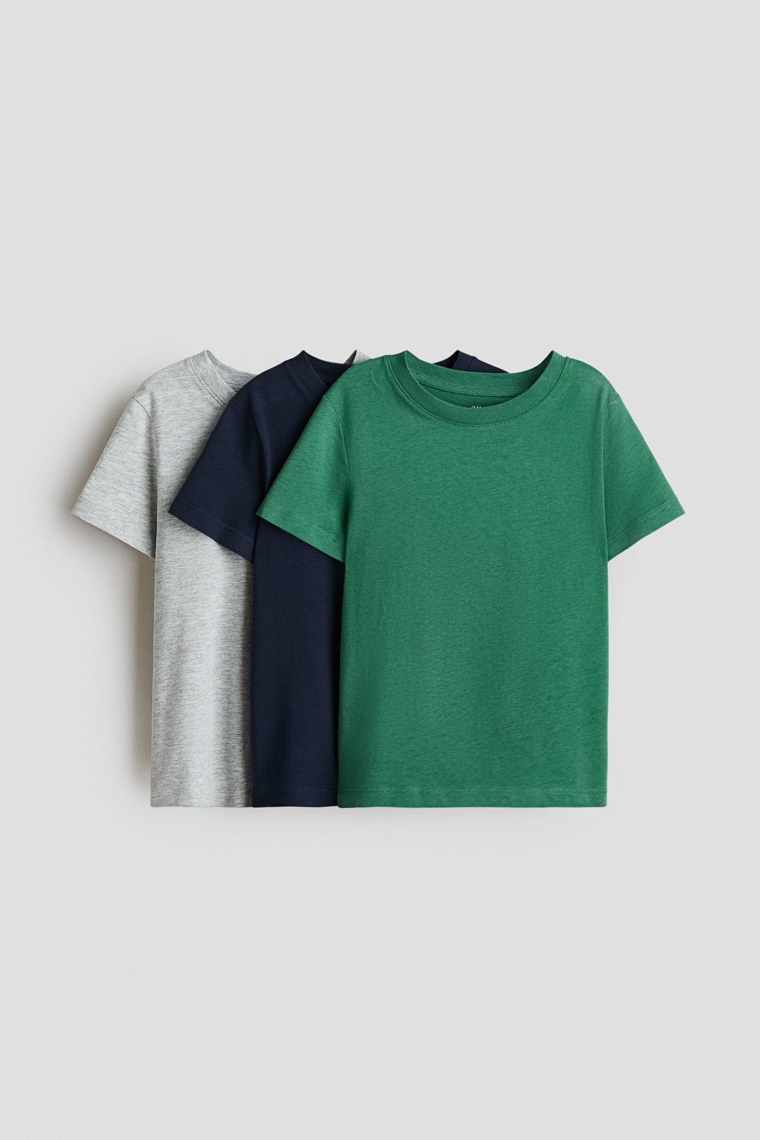 3-pack cotton T-shirts - Green Navy Blue / 1.5-2 Years