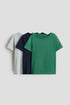 3-pack cotton T-shirts - Green Navy Blue / 1.5-2 Years