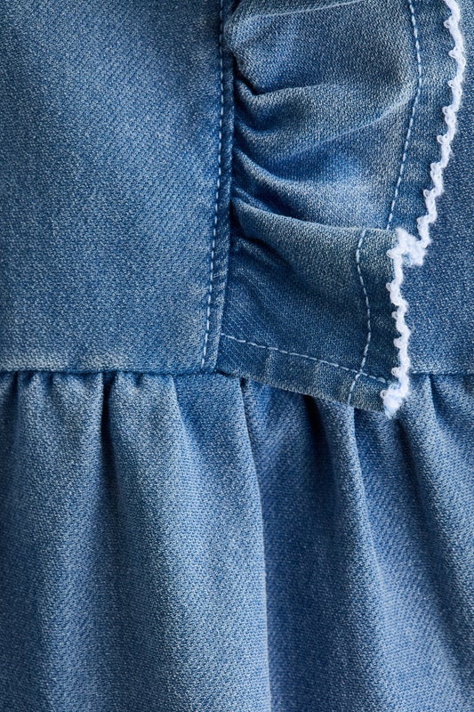 Flounced sweatshirt dress