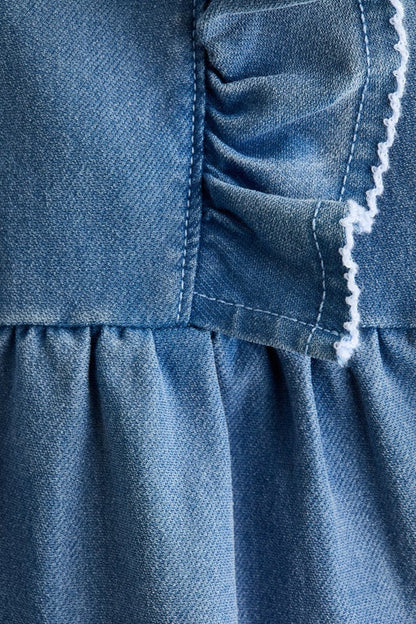 Flounced sweatshirt dress