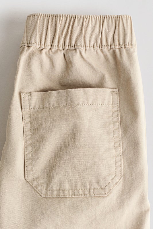 Cotton twill cargo joggers