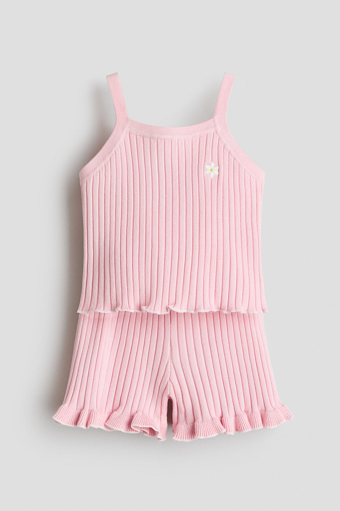 2-piece rib-knit set - Light Pink 1 / 1.5-2 Years