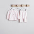 Giggles Teddy Embroidered T-shirt and Pyjama Set - Pink / 12-18 mths