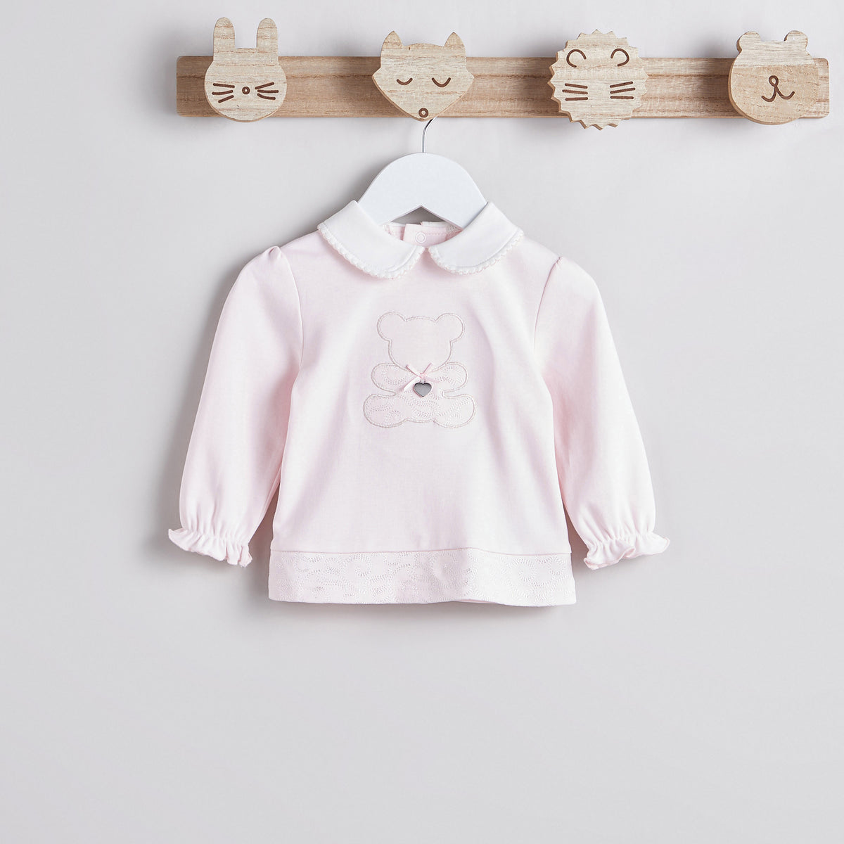 Giggles Teddy Embroidered T-shirt and Pyjama Set