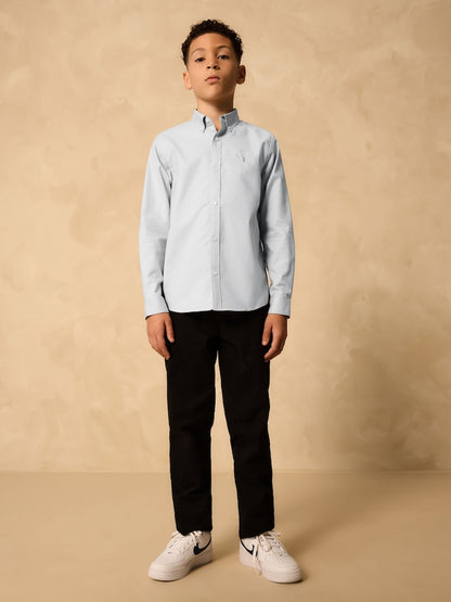 Light Grey Single Oxford Shirt (3-16yrs)