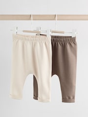 Neutral Bear Baby 100% Cotton Leggings 2 Pack (0mths-2yrs) - Size Up to 1 Month (56cm)