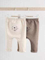 Neutral Bear Baby 100% Cotton Leggings 2 Pack (0mths-2yrs) - Size Up to 1 Month (56cm)