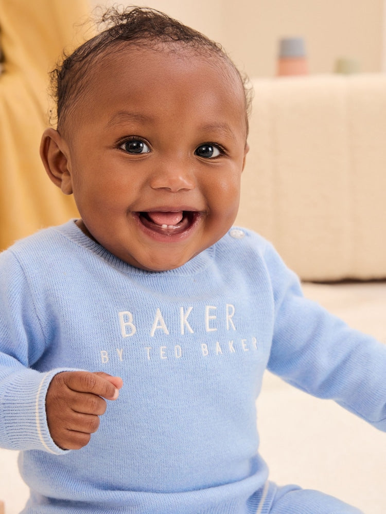 Baker by Ted Baker Blue Knit Knitted Top and Joggers Set