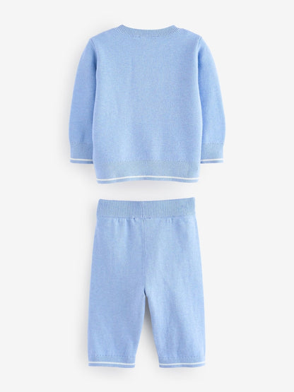 Baker by Ted Baker Blue Knit Knitted Top and Joggers Set