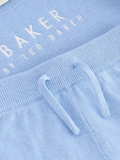 Baker by Ted Baker Blue Knit Knitted Top and Joggers Set
